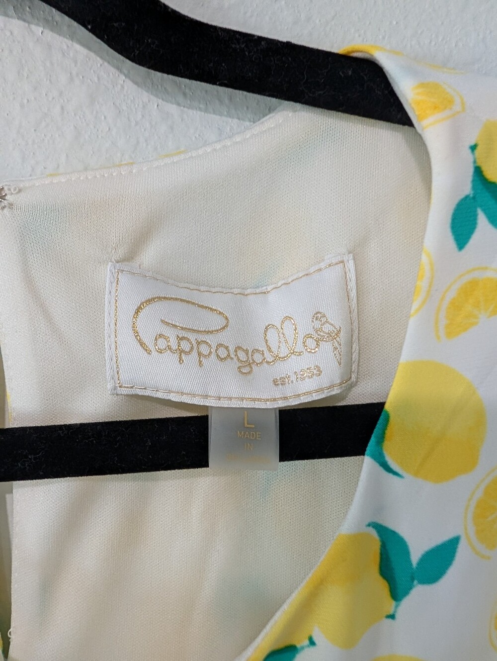 Pappagallo Gwen Lemon Dress Size Large - Picture 4 of 8
